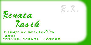 renata kasik business card